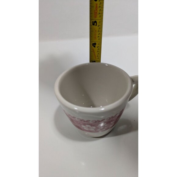 Syracuse China Strawberry Hill Ceramic Mug White With Red Floral Design Vintage - Picture 5 of 9